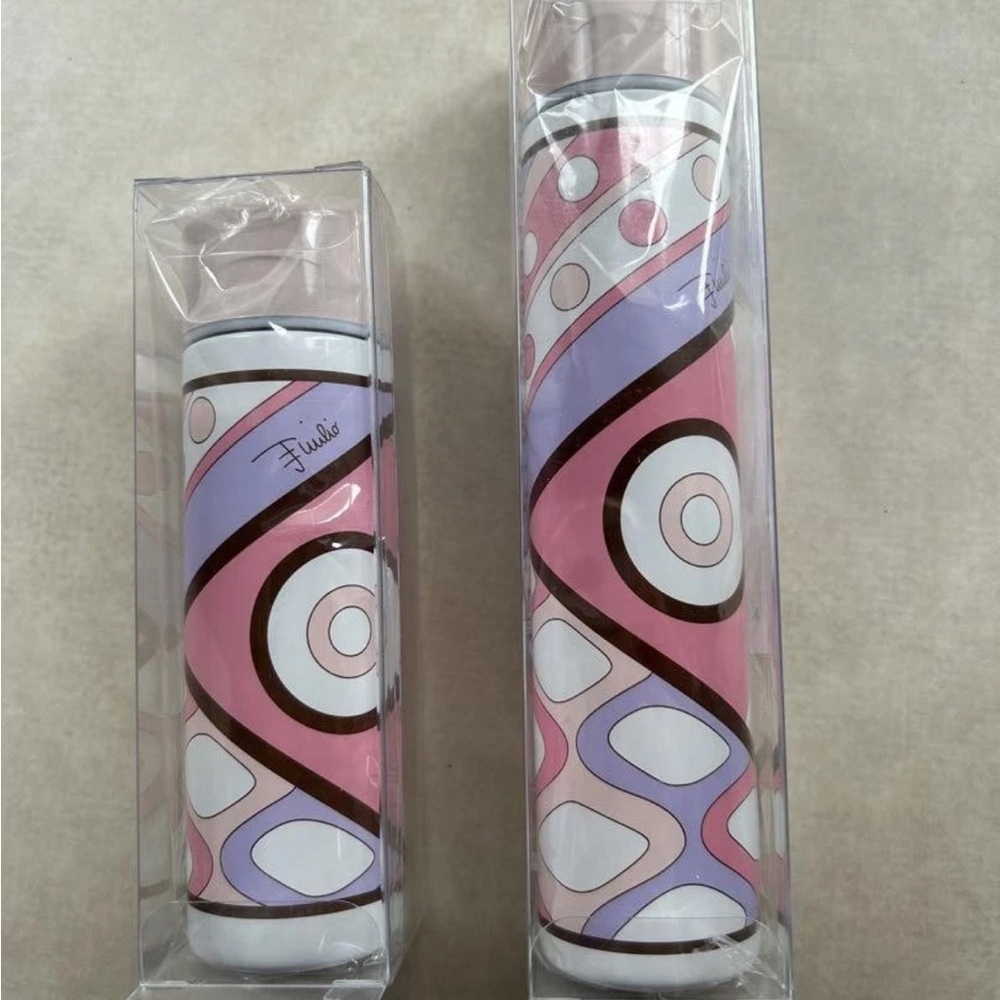 Emilio Pucci thermos Pink‎ and Purple Patterned Bottle